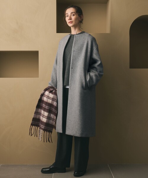 毛ナイロン ノーカラーコート（その他アウター）｜BEAUTY&YOUTH UNITED