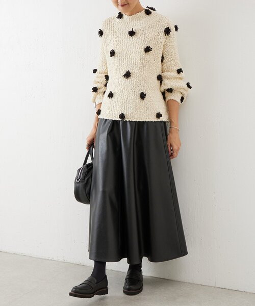 新品未使用　BEARDSLEY ぽんぽん綿ニットセーター BEARDSLEY（ビアズリー）の「ぽんぽんドットニット（ニット/セーター
