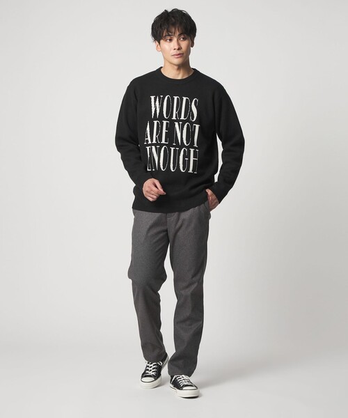 A DAY IN THE LIFE UNITED ARROWS(アデイインザライフユナイテッドアローズ)の「リラックス ロゴ ニット-ウォッシャブル-<A DAY IN THE LIFE>(ニット/セーター・メンズ・ブラック/ホワイト・L/M)」の5枚目の写真