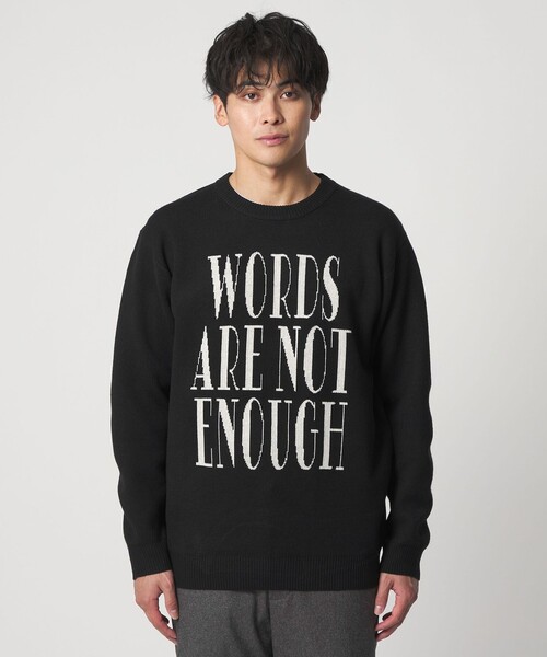 A DAY IN THE LIFE UNITED ARROWS(アデイインザライフユナイテッドアローズ)の「リラックス ロゴ ニット-ウォッシャブル-<A DAY IN THE LIFE>(ニット/セーター・メンズ・ブラック/ホワイト・L/M)」の6枚目の写真