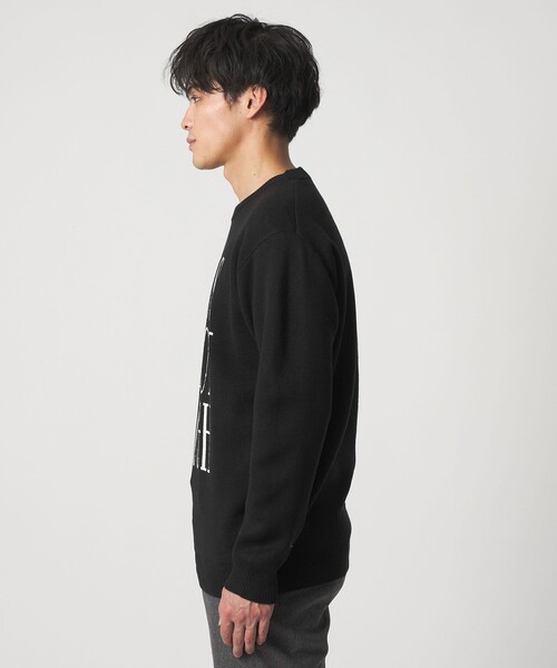 A DAY IN THE LIFE UNITED ARROWS(アデイインザライフユナイテッドアローズ)の「リラックス ロゴ ニット-ウォッシャブル-<A DAY IN THE LIFE>(ニット/セーター・メンズ・ブラック/ホワイト・L/M)」の7枚目の写真