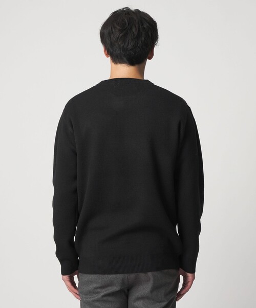 A DAY IN THE LIFE UNITED ARROWS(アデイインザライフユナイテッドアローズ)の「リラックス ロゴ ニット-ウォッシャブル-<A DAY IN THE LIFE>(ニット/セーター・メンズ・ブラック/ホワイト・L/M)」の8枚目の写真