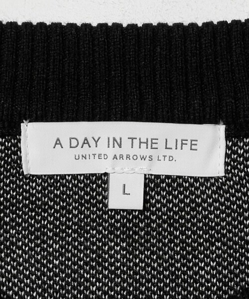 A DAY IN THE LIFE UNITED ARROWS(アデイインザライフユナイテッドアローズ)の「リラックス ロゴ ニット-ウォッシャブル-<A DAY IN THE LIFE>(ニット/セーター・メンズ・ブラック/ホワイト・L/M)」の18枚目の写真