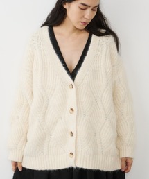 Libra Cue | ケーブルニットカーディガン(カーディガン/ボレロ)