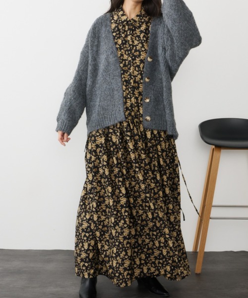 Libra Cue（リブラ キュー）の「ケーブルニットカーディガン（カーディガン/ボレロ・レディース・アイボリー/チャコールグレー・FREE）」の16枚目の写真