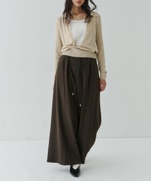 Flow Silhouette Leather-String Pants / レザーコード ドローストリングパンツ
