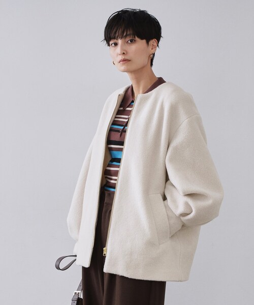 Cloud furノーカラーコート Cloud furノーカラーcoat