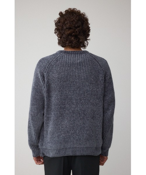 AZUL by moussy(アズールバイマウジー)の「ベロアモールラメ入りニットトップス(ニット/セーター・メンズ・グレー/ブラック/ダークネイビー・MEDIUM/LARGE)」の19枚目の写真