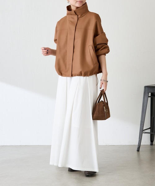 COLLAGE GALLARDAGALANTE（コラージュガリャルダガランテ）の「レザータッチ刺繍スタンドブルゾン（ブルゾン・レディース・キャメル・FREE）」の2枚目の写真