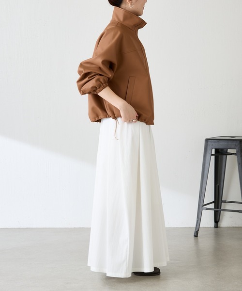 COLLAGE GALLARDAGALANTE（コラージュガリャルダガランテ）の「レザータッチ刺繍スタンドブルゾン（ブルゾン・レディース・キャメル・FREE）」の9枚目の写真