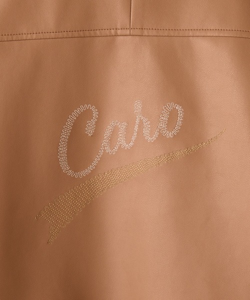 COLLAGE GALLARDAGALANTE（コラージュガリャルダガランテ）の「レザータッチ刺繍スタンドブルゾン（ブルゾン・レディース・キャメル・FREE）」の13枚目の写真