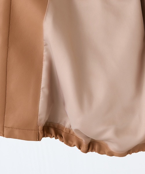 COLLAGE GALLARDAGALANTE（コラージュガリャルダガランテ）の「レザータッチ刺繍スタンドブルゾン（ブルゾン・レディース・キャメル・FREE）」の21枚目の写真