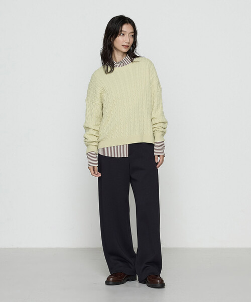 COMME CA Wardrobe(コムサワードローブ)の「オーガニックキュプラ混 ストライプシャツ(シャツ/ブラウス・レディース・ネイビー/ブラウン・FREE)」の22枚目の写真
