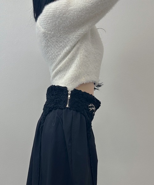 FOLLOWIN(フォロウィン)の「【 2WAY 】ロゴ刺繍ファーウエストボリュームスウェットパンツ(スウェットパンツ・レディース・ブラウン/ブラック・FREE)」の10枚目の写真