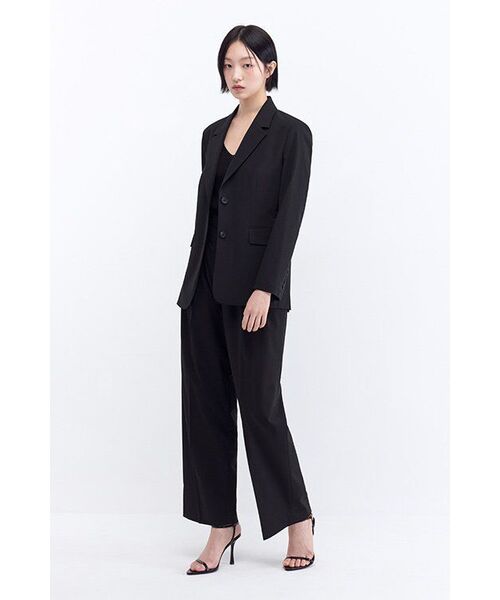 MUSINSA STANDARD WOMAN（ムシンサスタンダードウーマン）の「ウィメンズリブドVネックニットスリーブレストップ[ブラック]（ニット/セーター・レディース・その他・SMALL/MEDIUM/LARGE/X-SMALL）」の11枚目の写真