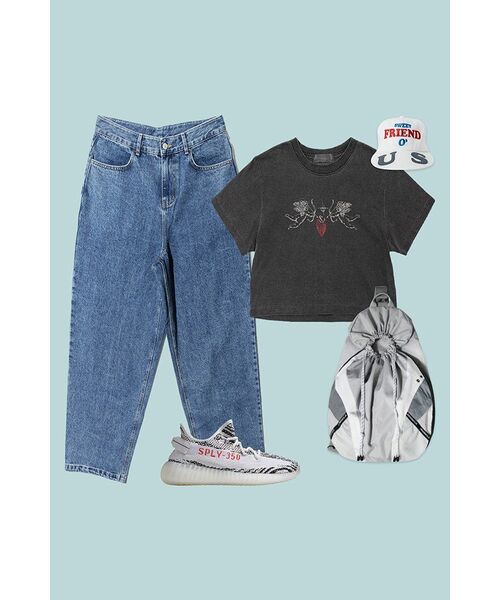 PUNCH DRUNK PARTIES(パンチドランクパーティーズ)の「Misfits Jeans (BLUE)(デニムパンツ・レディース・その他・0(28)/2(32)/3(34)/1(30))」の6枚目の写真
