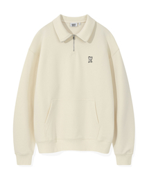 Wacky WiLLy（ワッキーウィリー）の「ベーシックロゴワッペンハーフジップクリーム（ポロシャツ）」