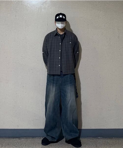 XERO（ゼロ）の「クロップロールアップチェックシャツ[チャコール]（シャツ/ブラウス・レディース・その他・MEDIUM/LARGE）」の8枚目の写真