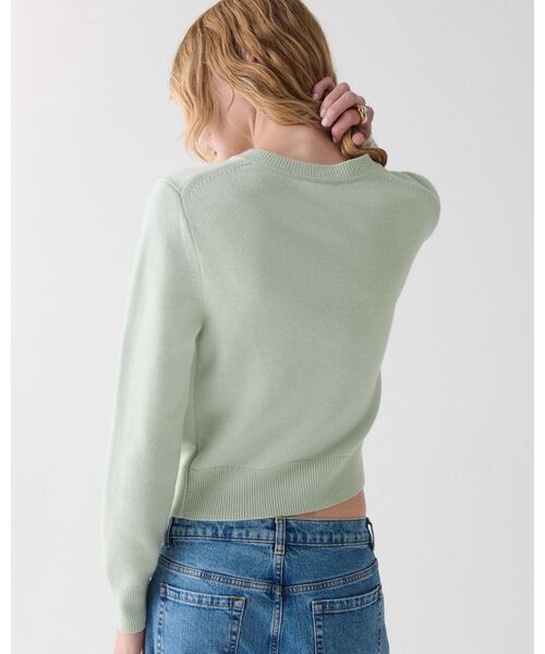 kate spade new york（ケイトスペード ニューヨーク）の「ノベルティ ボタン ネル カーディガン（カーディガン/ボレロ・レディース・グリーン・SMALL/MEDIUM）」の2枚目の写真