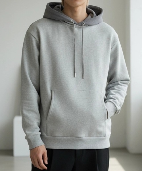 ARULE（アルール）の「A'GEM/9 × .kom 『ARULE/アルール』Layered Hood Design Pullover/レイヤードフードデザインプルオーバー（パーカー・メンズ・ブラック/グレー・L/XL）」の7枚目の写真