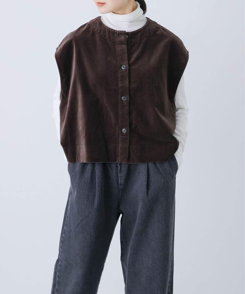 新品　かぐれ　コットンベルベット2WAYベスト かぐれ｜コットンベルベット2WAYベスト | Rakuten Fashion(楽天