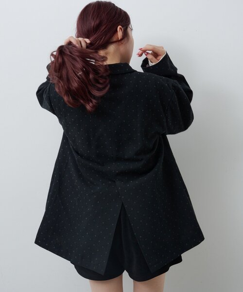 Kastane（カスタネ）の「【セットアップ対応】ドットツイードジャケット（テーラードジャケット・レディース・グレー/ブラック・FREE）」の22枚目の写真