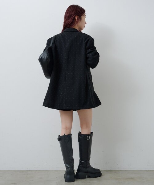 Kastane（カスタネ）の「【セットアップ対応】ドットツイードジャケット（テーラードジャケット・レディース・グレー/ブラック・FREE）」の15枚目の写真