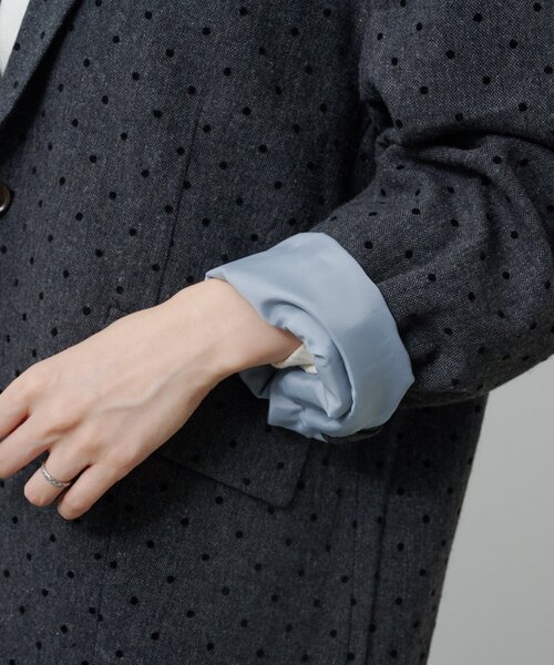 Kastane（カスタネ）の「【セットアップ対応】ドットツイードジャケット（テーラードジャケット・レディース・グレー/ブラック・FREE）」の18枚目の写真