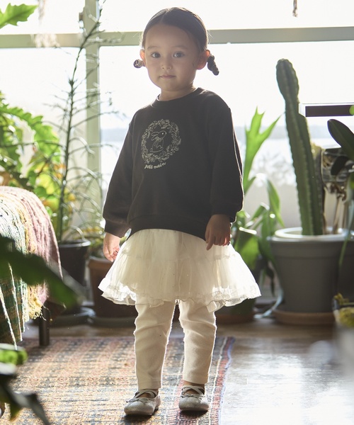 petit main（プティマイン）の「【プティプラ】GIRLSトレーナー（スウェット・キッズ・アイボリー/ブルーグレー/ライトピンク/ネイビー/ホワイト系その他/ライトグリーン/ダークブラウン/ブルー/ライトベージュ/レッド・80ｃｍ/120cm/90cm/130cm/110cm/100cm）」の16枚目の写真