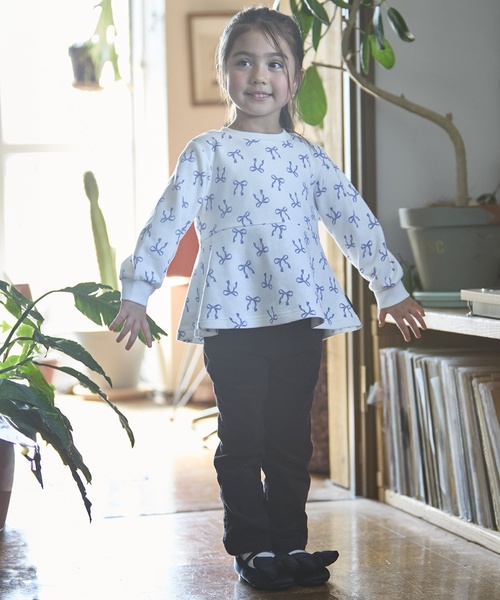 petit main（プティマイン）の「【プティプラ】GIRLSトレーナー（スウェット・キッズ・アイボリー/ブルーグレー/ライトピンク/ネイビー/ホワイト系その他/ライトグリーン/ダークブラウン/ブルー/ライトベージュ/レッド・80ｃｍ/120cm/90cm/130cm/110cm/100cm）」の17枚目の写真