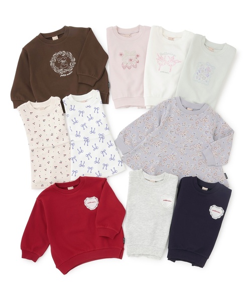 petit main（プティマイン）の「【プティプラ】GIRLSトレーナー（スウェット・キッズ・アイボリー/ブルーグレー/ライトピンク/ネイビー/ホワイト系その他/ライトグリーン/ダークブラウン/ブルー/ライトベージュ/レッド・80ｃｍ/120cm/90cm/130cm/110cm/100cm）」の12枚目の写真