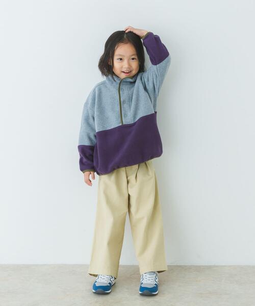 URBAN RESEARCH DOORS（アーバンリサーチドアーズ）の「フリースバイカラープルオーバー(KIDS)（Tシャツ/カットソー・キッズ・ブルー系その他/グレー系その他・120/105/135）」の3枚目の写真