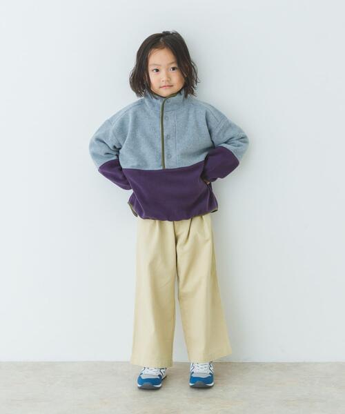 URBAN RESEARCH DOORS（アーバンリサーチドアーズ）の「フリースバイカラープルオーバー(KIDS)（Tシャツ/カットソー・キッズ・ブルー系その他/グレー系その他・120/105/135）」の4枚目の写真