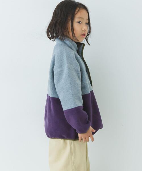 URBAN RESEARCH DOORS（アーバンリサーチドアーズ）の「フリースバイカラープルオーバー(KIDS)（Tシャツ/カットソー・キッズ・ブルー系その他/グレー系その他・120/105/135）」の6枚目の写真