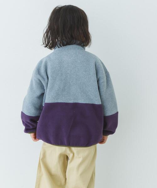 URBAN RESEARCH DOORS（アーバンリサーチドアーズ）の「フリースバイカラープルオーバー(KIDS)（Tシャツ/カットソー・キッズ・ブルー系その他/グレー系その他・120/105/135）」の7枚目の写真