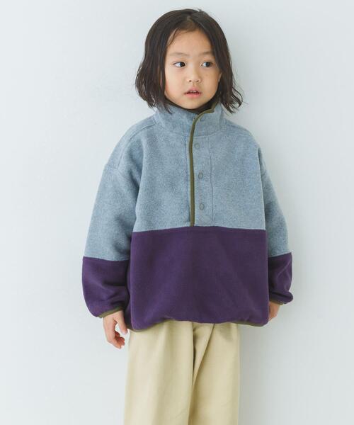URBAN RESEARCH DOORS（アーバンリサーチドアーズ）の「フリースバイカラープルオーバー(KIDS)（Tシャツ/カットソー・キッズ・ブルー系その他/グレー系その他・120/105/135）」の8枚目の写真