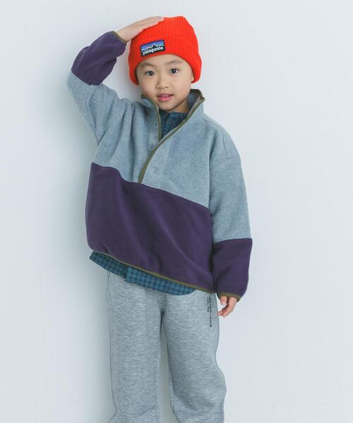 URBAN RESEARCH DOORS（アーバンリサーチドアーズ）の「フリースバイカラープルオーバー(KIDS)（Tシャツ/カットソー・キッズ・ブルー系その他/グレー系その他・120/105/135）」の11枚目の写真