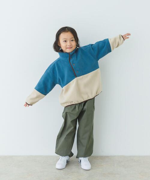 URBAN RESEARCH DOORS(アーバンリサーチドアーズ)の「フリースバイカラープルオーバー(KIDS)(Tシャツ/カットソー・キッズ・ブルー系その他/グレー系その他・120/105/135)」の12枚目の写真
