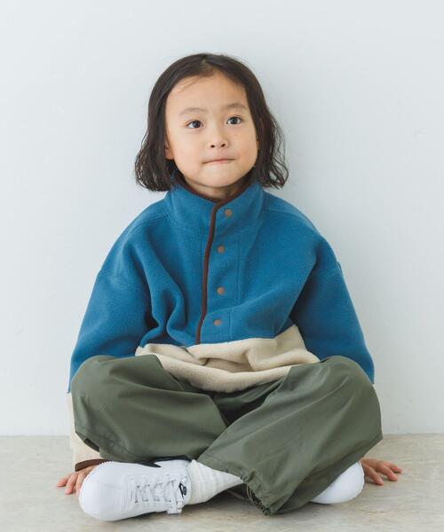 URBAN RESEARCH DOORS(アーバンリサーチドアーズ)の「フリースバイカラープルオーバー(KIDS)(Tシャツ/カットソー・キッズ・ブルー系その他/グレー系その他・120/105/135)」の13枚目の写真