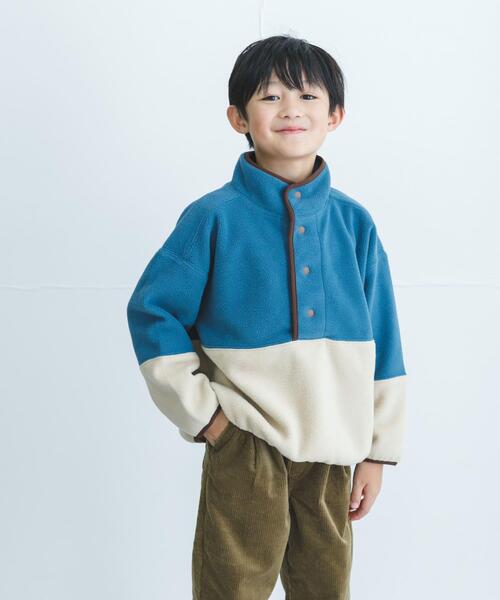 URBAN RESEARCH DOORS(アーバンリサーチドアーズ)の「フリースバイカラープルオーバー(KIDS)(Tシャツ/カットソー・キッズ・ブルー系その他/グレー系その他・120/105/135)」の15枚目の写真