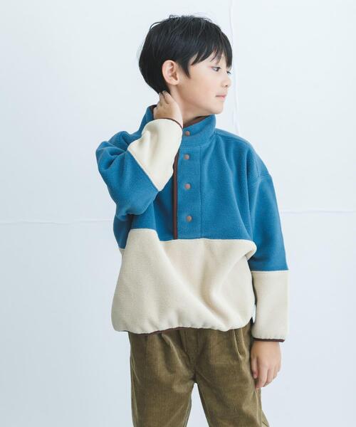 URBAN RESEARCH DOORS(アーバンリサーチドアーズ)の「フリースバイカラープルオーバー(KIDS)(Tシャツ/カットソー・キッズ・ブルー系その他/グレー系その他・120/105/135)」の16枚目の写真