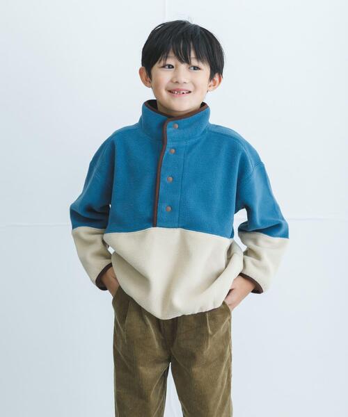 URBAN RESEARCH DOORS(アーバンリサーチドアーズ)の「フリースバイカラープルオーバー(KIDS)(Tシャツ/カットソー・キッズ・ブルー系その他/グレー系その他・120/105/135)」の17枚目の写真
