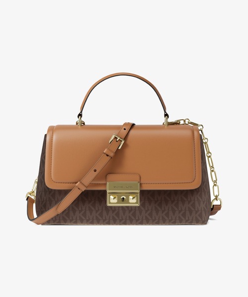 MICHAEL KORS(マイケルコース)の「TRIBECA サッチェル ミディアム - MKシグネチャー(ハンドバッグ・レディース・ブラウン系その他・FREE)」の1枚目の写真