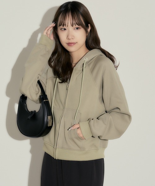 H.TOKYO(エイチトウキョウ)の「クロップドフルジップパーカー(パーカー・レディース・カーキ/ブラック/グレー・MEDIUM/LARGE/X-LARGE)」の19枚目の写真