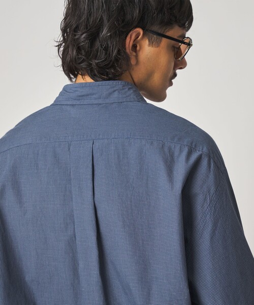 Steven Alan（スティーブンアラン）の「＜Steven Alan＞ オーガニックコットン マイクロチェック リバースシーム シャツ LOOSE（シャツ/ブラウス・メンズ・ロイヤルブルー/ライトグレー・M/L/XL/S）」の8枚目の写真