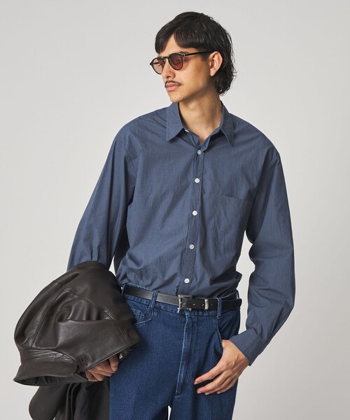 Steven Alan（スティーブンアラン）の「＜Steven Alan＞ オーガニックコットン マイクロチェック リバースシーム シャツ LOOSE（シャツ/ブラウス・メンズ・ロイヤルブルー/ライトグレー・M/L/XL/S）」の18枚目の写真