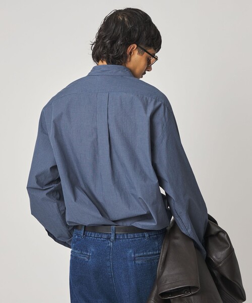 Steven Alan（スティーブンアラン）の「＜Steven Alan＞ オーガニックコットン マイクロチェック リバースシーム シャツ LOOSE（シャツ/ブラウス・メンズ・ロイヤルブルー/ライトグレー・M/L/XL/S）」の12枚目の写真