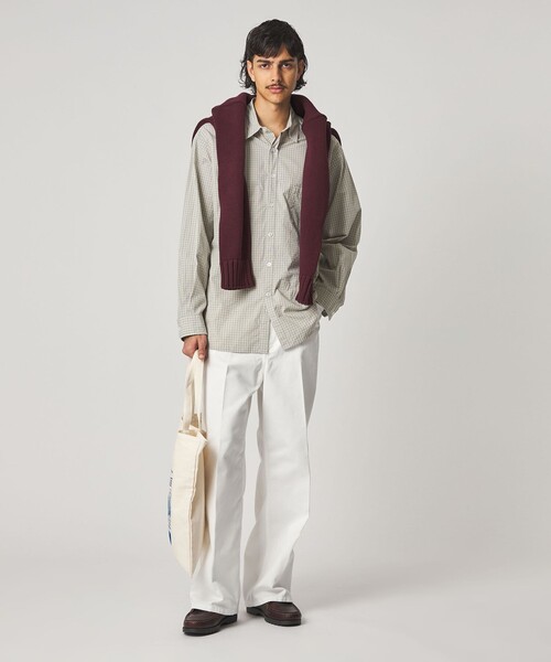 Steven Alan（スティーブンアラン）の「＜Steven Alan＞ オーガニックコットン マイクロチェック リバースシーム シャツ LOOSE（シャツ/ブラウス・メンズ・ロイヤルブルー/ライトグレー・M/L/XL/S）」の3枚目の写真