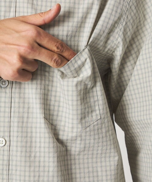 Steven Alan（スティーブンアラン）の「＜Steven Alan＞ オーガニックコットン マイクロチェック リバースシーム シャツ LOOSE（シャツ/ブラウス・メンズ・ロイヤルブルー/ライトグレー・M/L/XL/S）」の21枚目の写真