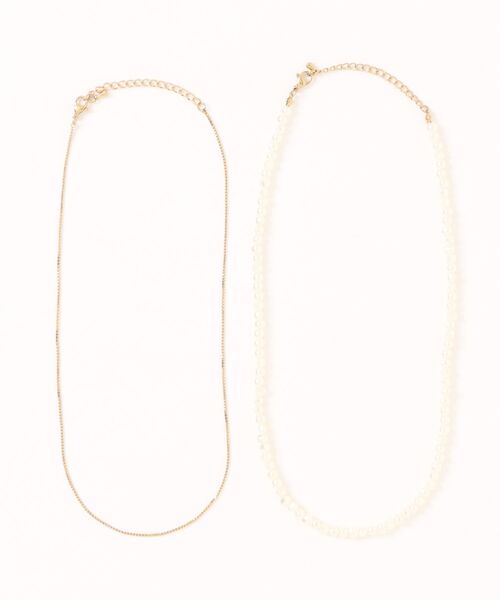 LOWRYS FARM（ローリーズファーム）の「ステンレス＊パールＳＥＴネックレス　616448（ネックレス・レディース・その他5/その他6・FREE）」の2枚目の写真